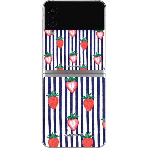 Bouffants and Broken Hearts Strawberries and Stripes Galaxy Z Flip3 5G Skin